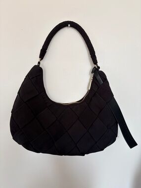 Jason Wu Black Woven Quilted Hobo Bag